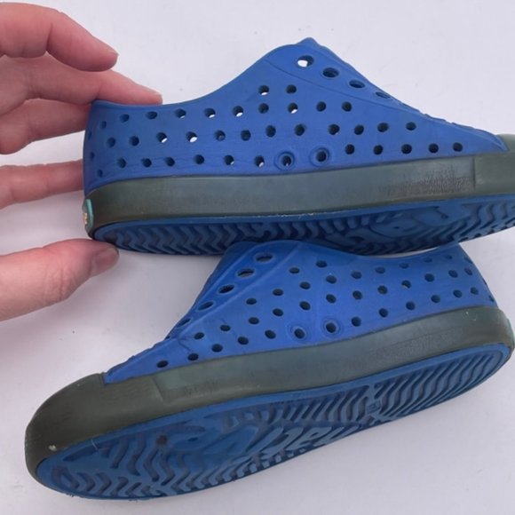 Native Jefferson Size C8 8 Navy Blue Toddler Slip On Shoes - Picture 3 of 11